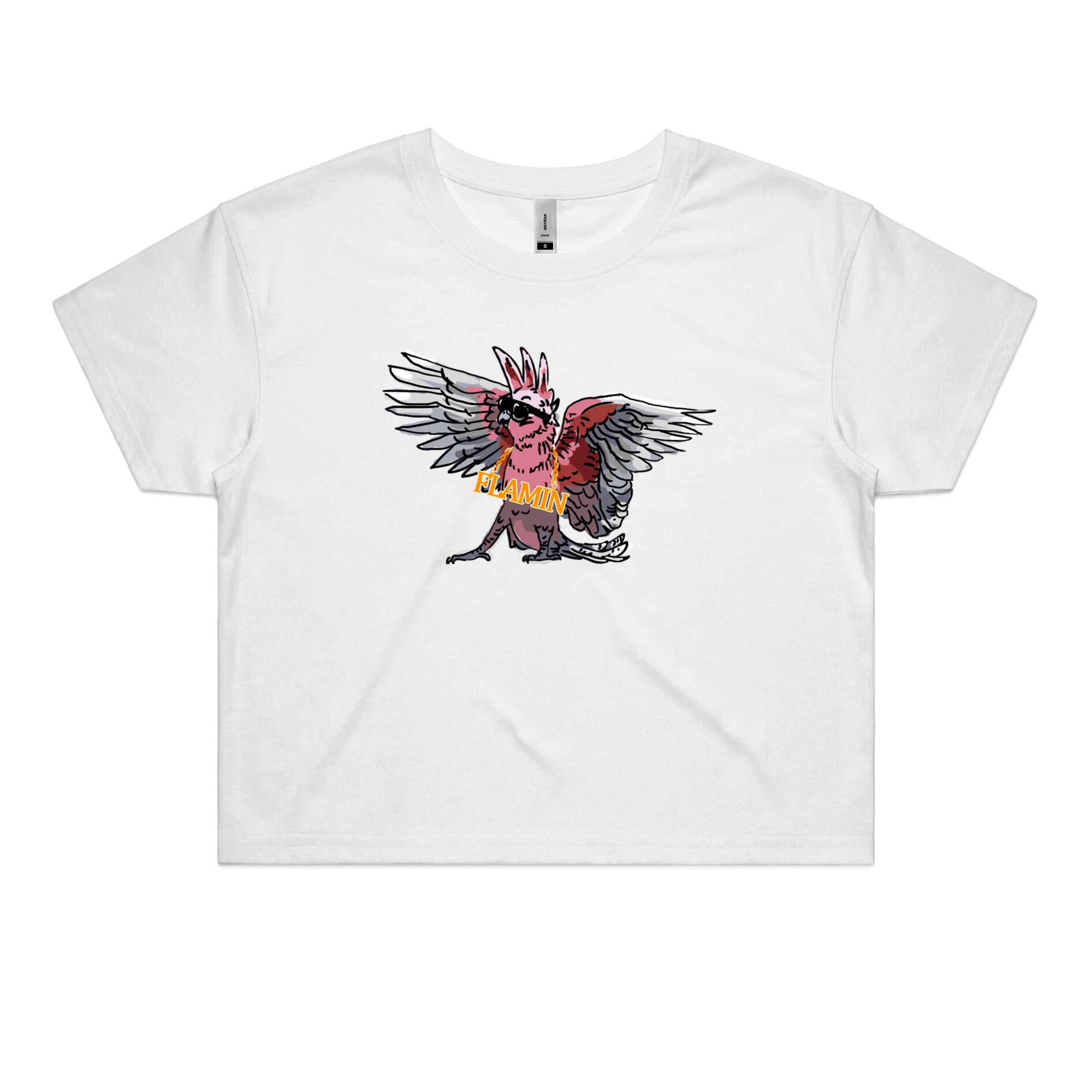 Dr.Moose T-Shirts Crop Flamin' Galah  Crop