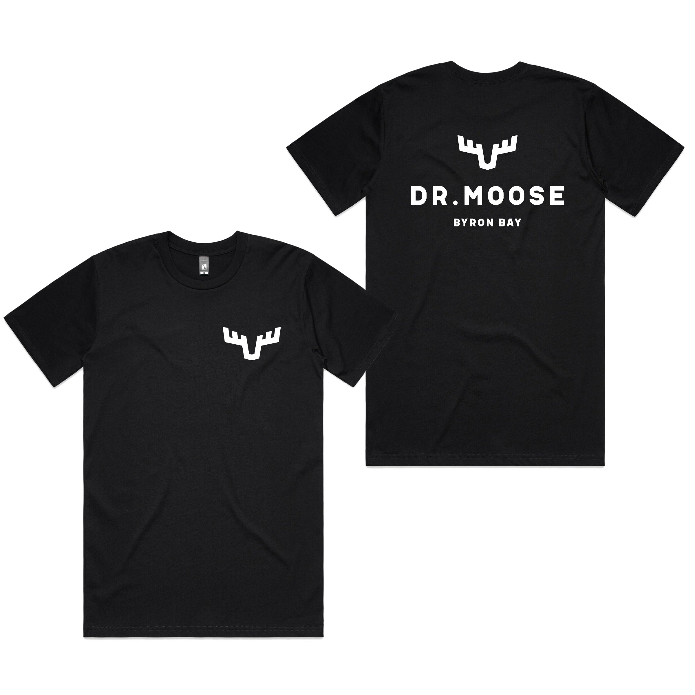 Dr.Moose T-Shirts T-Shirt Dr. Moose Antlers Black T-Shirt