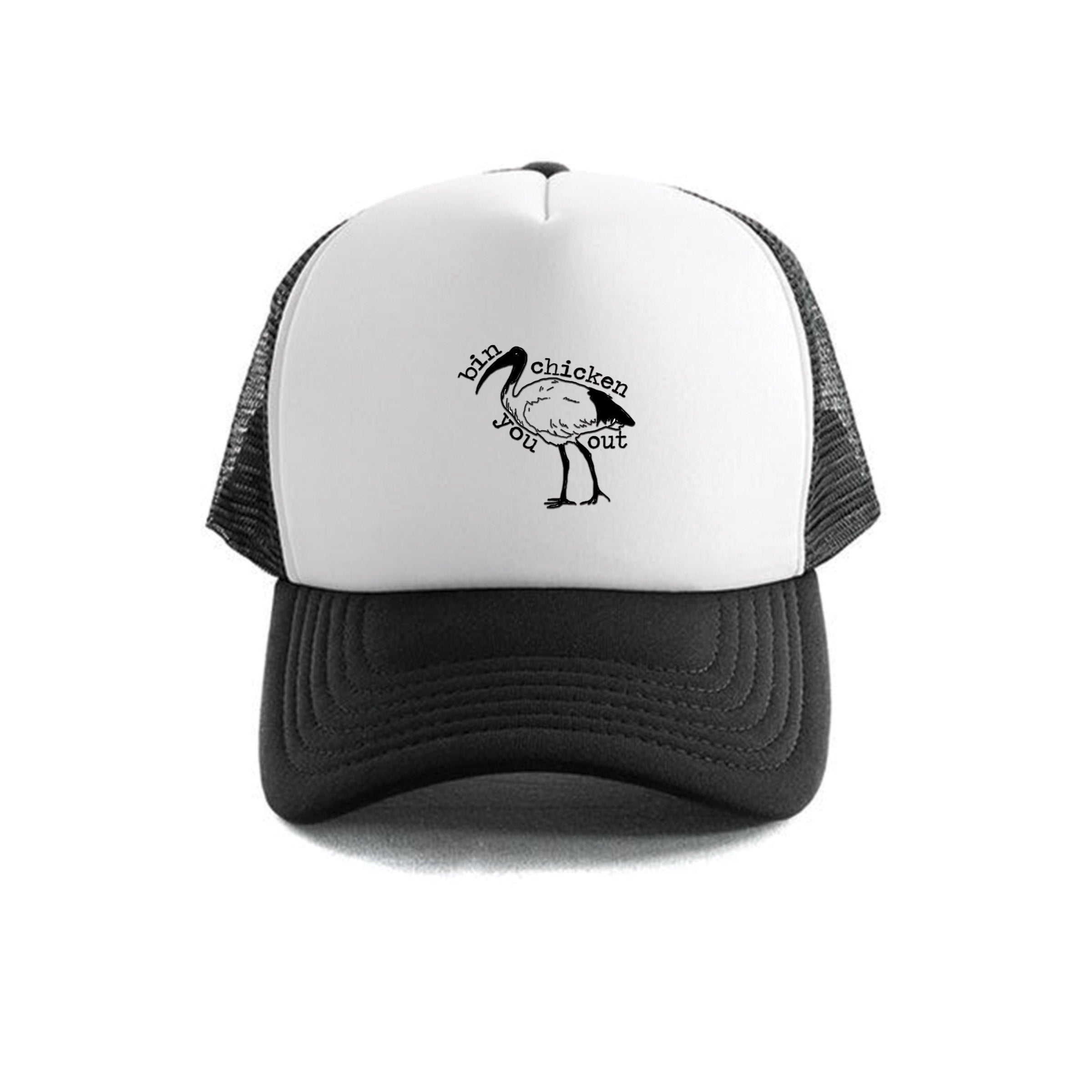 Dr.Moose Trucker Hat Black Bin Chicken You Out Trucker Hat