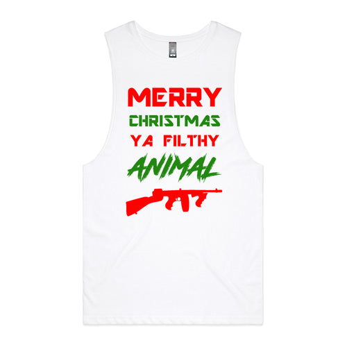 Dr.Moose Byron Bay Filthy Animal Christmas Muscle T-Shirt
